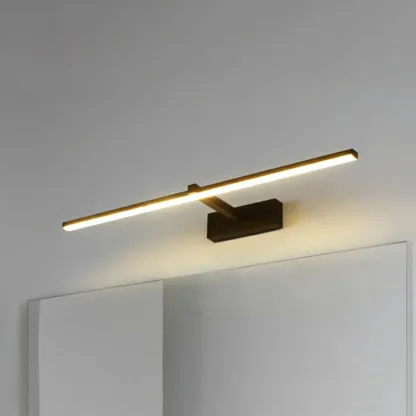 Nordic Black Linear LED Vanity Light for Bathroom Makeup Image - 21