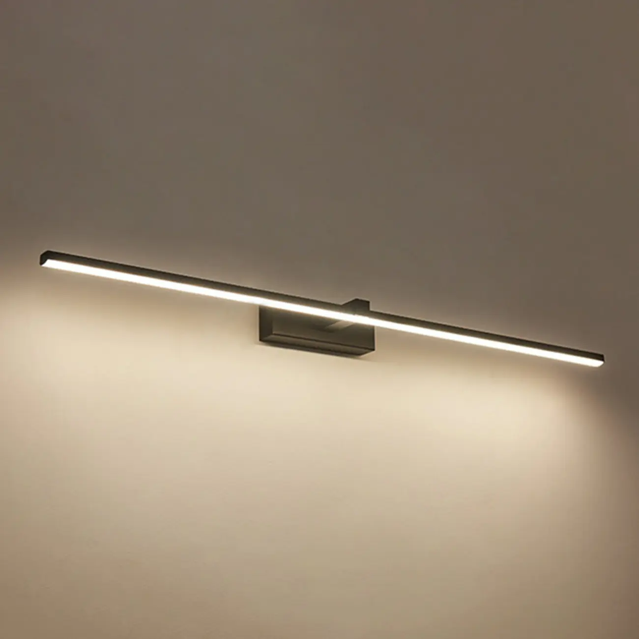 Nordic Black Linear LED Vanity Light for Bathroom Makeup Image - 22 | homeyfad
