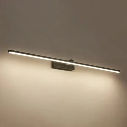 Nordic Black Linear LED Vanity Light for Bathroom Makeup Image - 22
