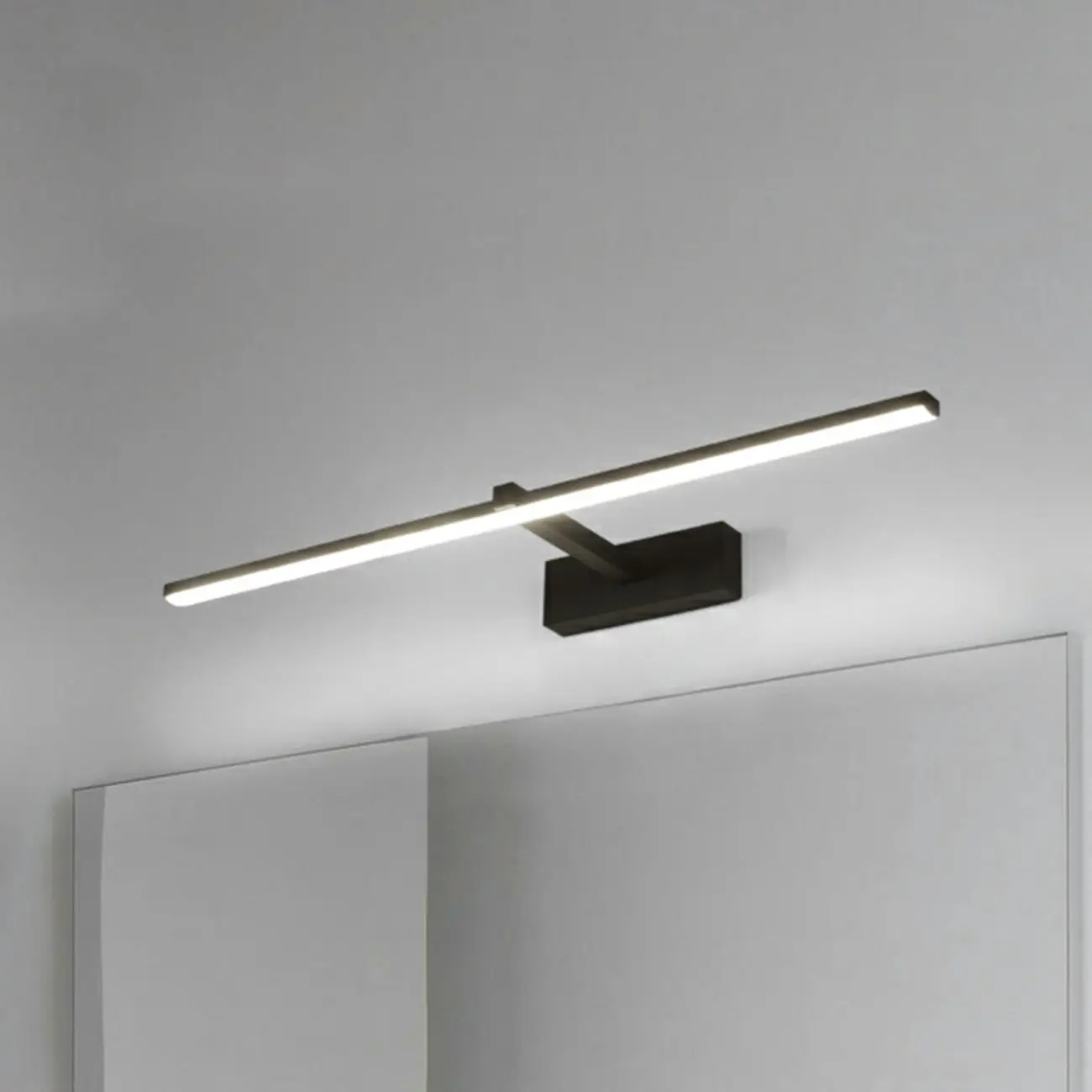Nordic Black Linear LED Vanity Light for Bathroom Makeup Image - 23 | homeyfad