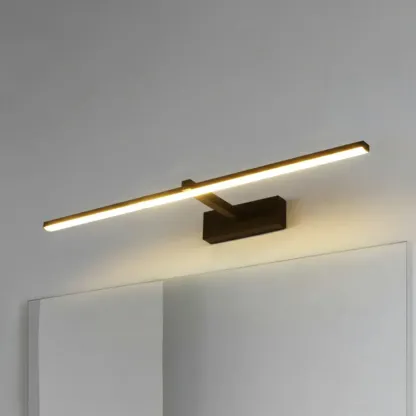 Nordic Black Linear LED Vanity Light for Bathroom Makeup Image - 29