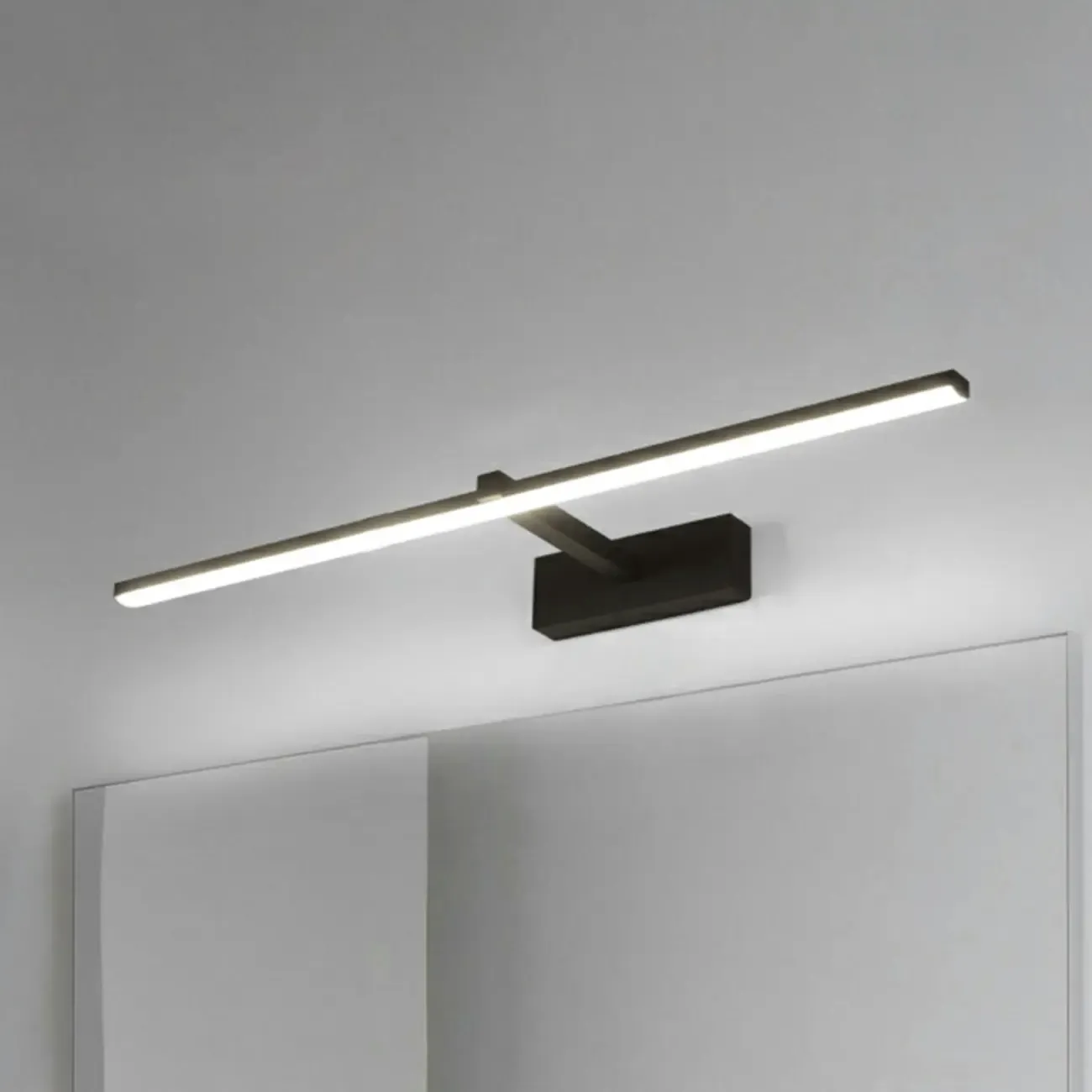 Nordic Black Linear LED Vanity Light for Bathroom Makeup Image - 30
