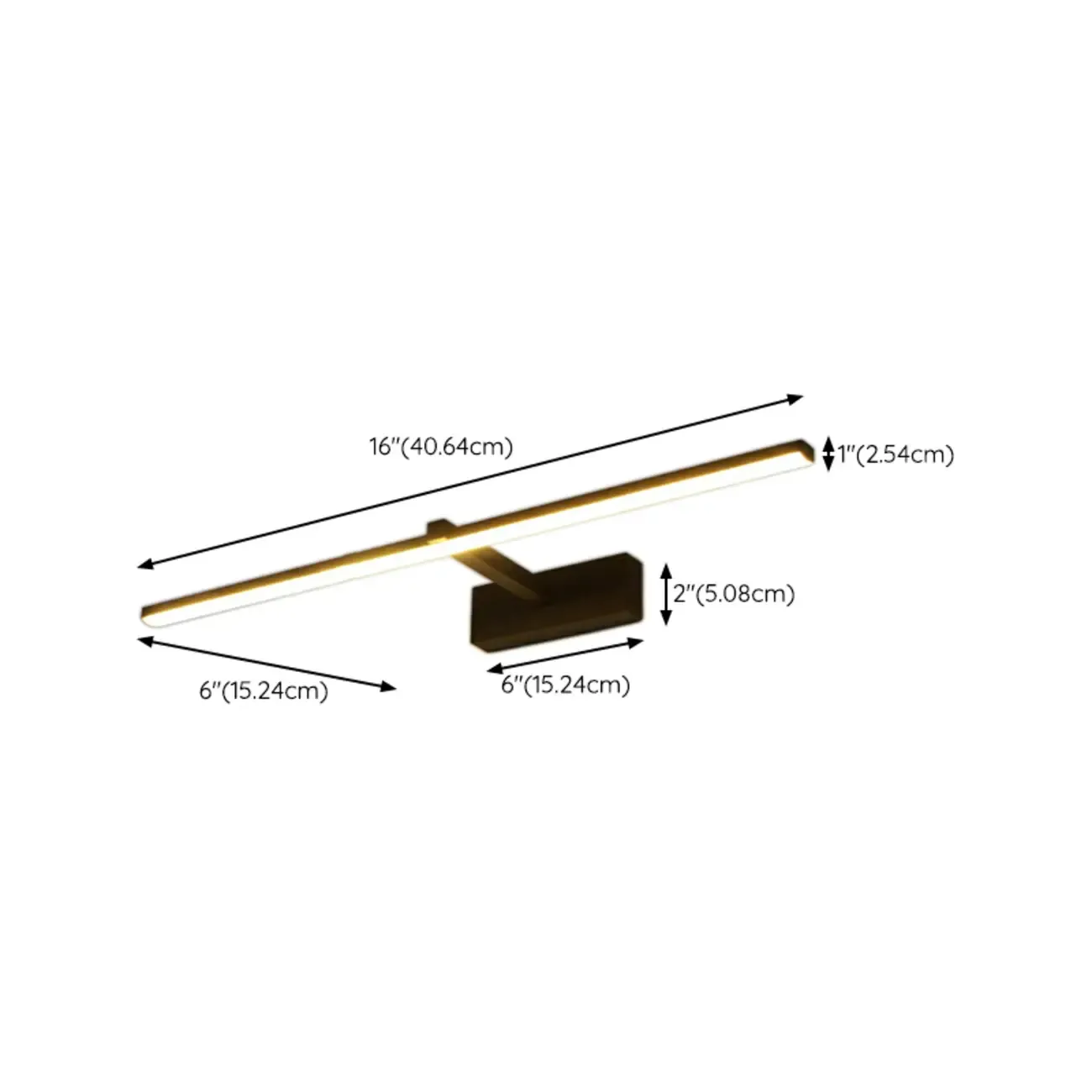 Nordic Black Linear LED Vanity Light for Bathroom Makeup Image - 32