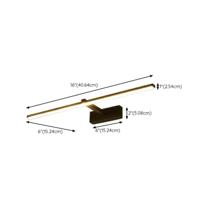 Nordic Black Linear LED Vanity Light for Bathroom Makeup Image - 32