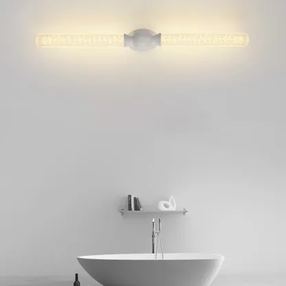Elegant Dimmable LED Vanity Light with Glass for Modern Bathrooms Image - 1