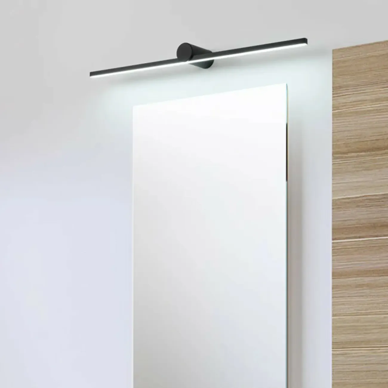 Designer Linear Black Dimmable LED Vanity Light for Bathroom Makeup Image - 1