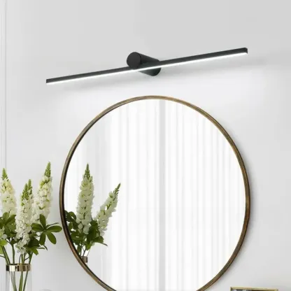 Designer Linear Black Dimmable LED Vanity Light for Bathroom Makeup Image - 4