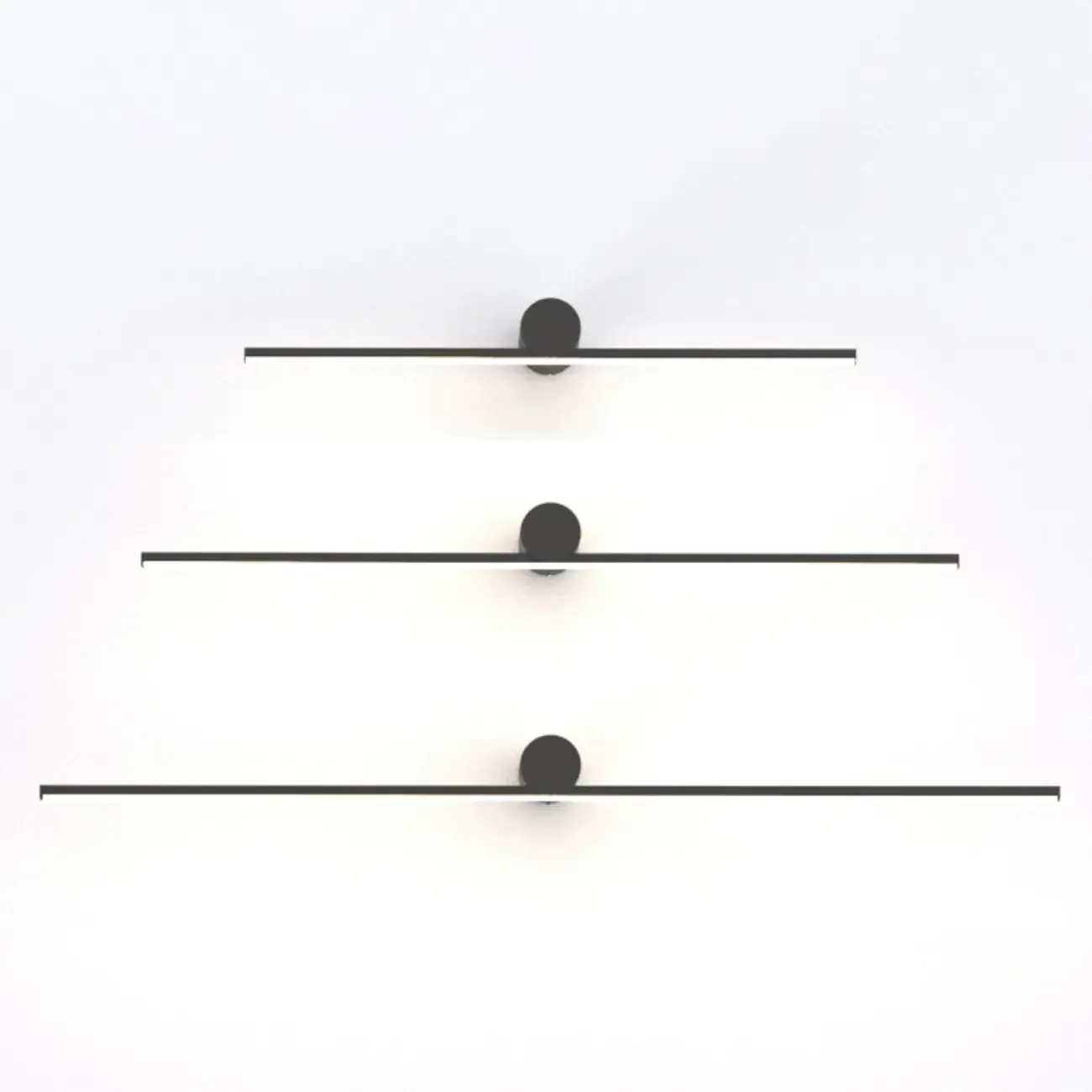 Designer Linear Black Dimmable LED Vanity Light for Bathroom Makeup Image - 8