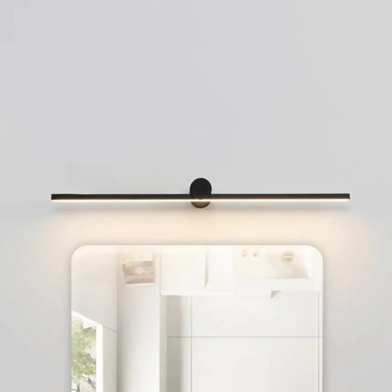 Designer Linear Black Dimmable LED Vanity Light for Bathroom Makeup Image - 10