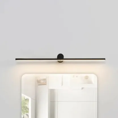Designer Linear Black Dimmable LED Vanity Light for Bathroom Makeup Image - 10