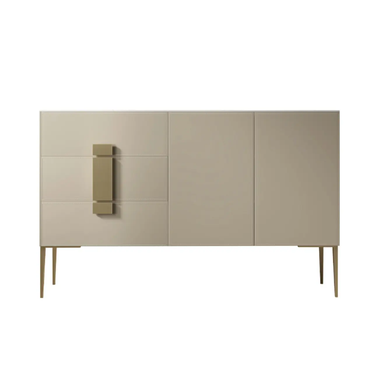 Modern Grey Sideboard with Drawers for Living Room Image - 3 | homeyfad