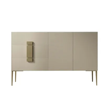 Modern Grey Sideboard with Drawers for Living Room Image - 3