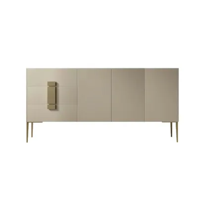 Modern Grey Sideboard with Drawers for Living Room Image - 4