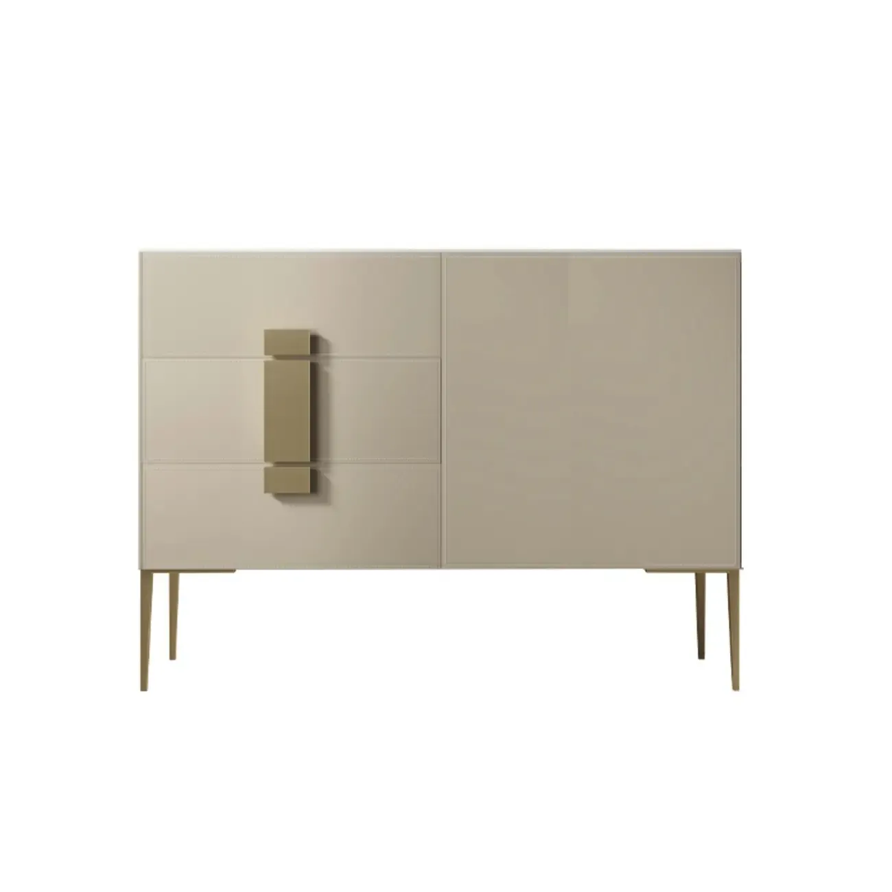 Modern Grey Sideboard with Drawers for Living Room Image - 7