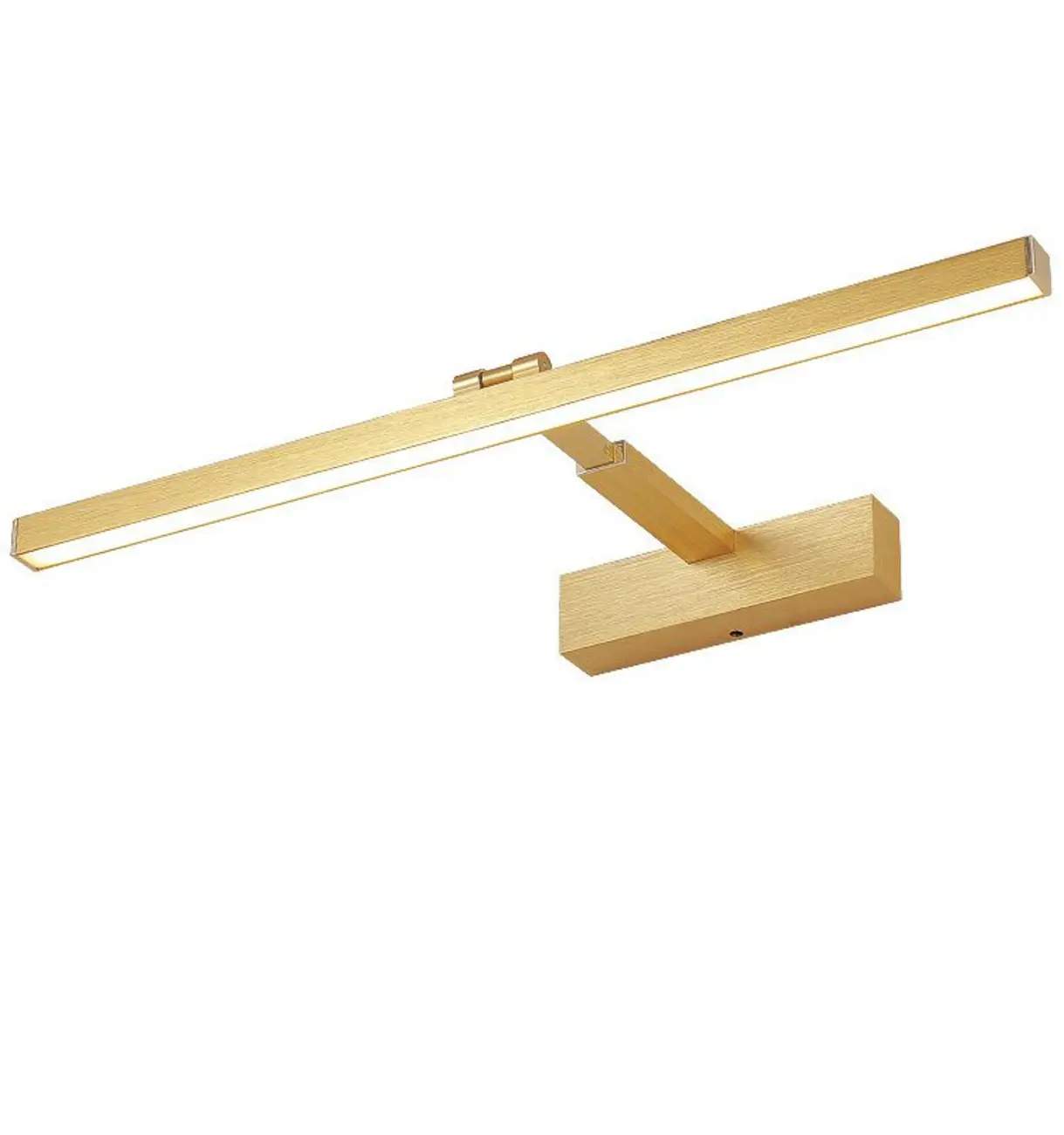 Gold Metal Linear LED Adjustable Vanity Light for Modern Bathroom Decor Image - 5 | homeyfad