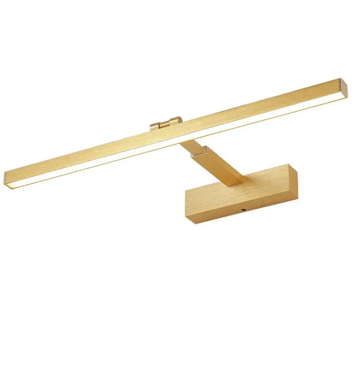 Gold Metal Linear LED Adjustable Vanity Light for Modern Bathroom Decor Image - 5