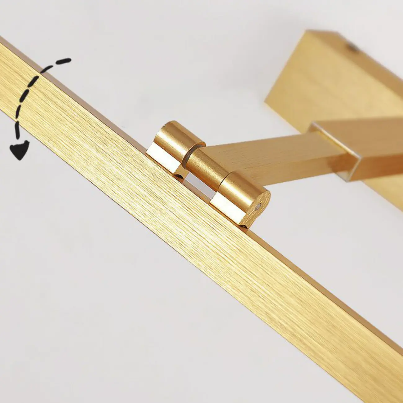 Gold Metal Linear LED Adjustable Vanity Light for Modern Bathroom Decor Image - 7 | homeyfad