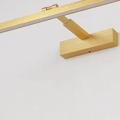 Gold Metal Linear LED Adjustable Vanity Light for Modern Bathroom Decor Image - 8