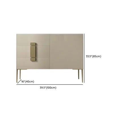 Modern Grey Sideboard with Drawers for Living Room Image - 13