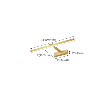 Gold Metal Linear LED Adjustable Vanity Light for Modern Bathroom Decor Image - 11