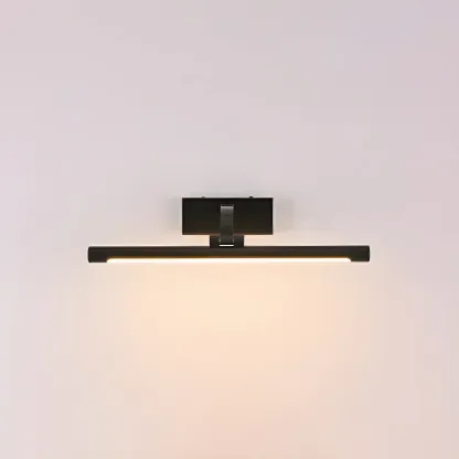 Modern Black Cylinder LED Wall Lamp with Acrylic Shade for Mirror Front Image - 3