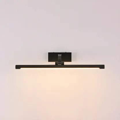 Modern Black Cylinder LED Wall Lamp with Acrylic Shade for Mirror Front Image - 5