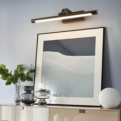 Modern Black Cylinder LED Wall Lamp with Acrylic Shade for Mirror Front Image - 6