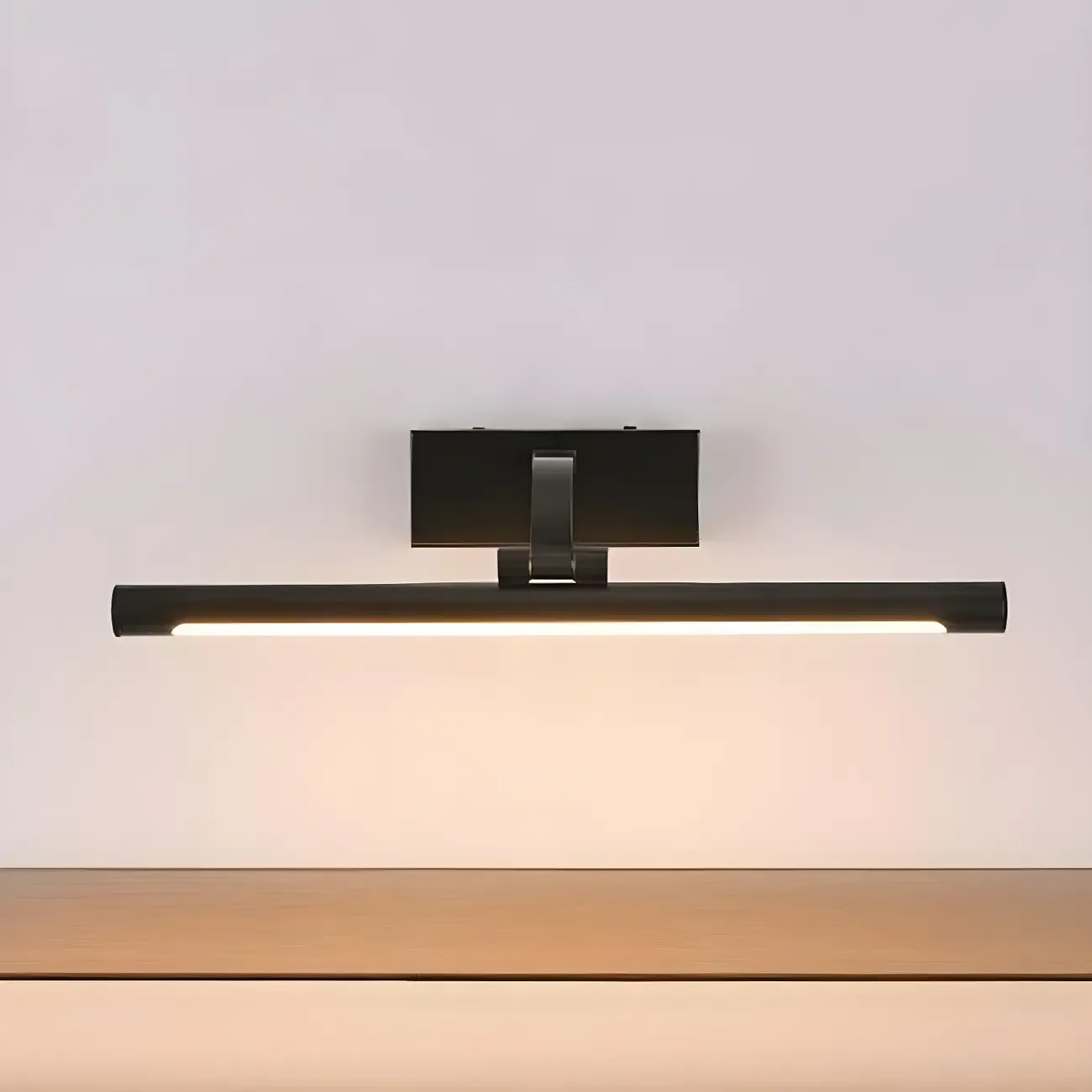 Modern Black Cylinder LED Wall Lamp with Acrylic Shade for Mirror Front Image - 10