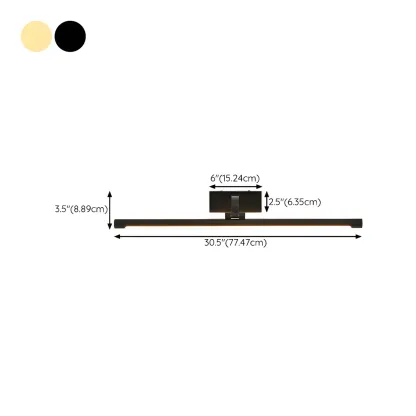 Modern Black Cylinder LED Wall Lamp with Acrylic Shade for Mirror Front Image - 16