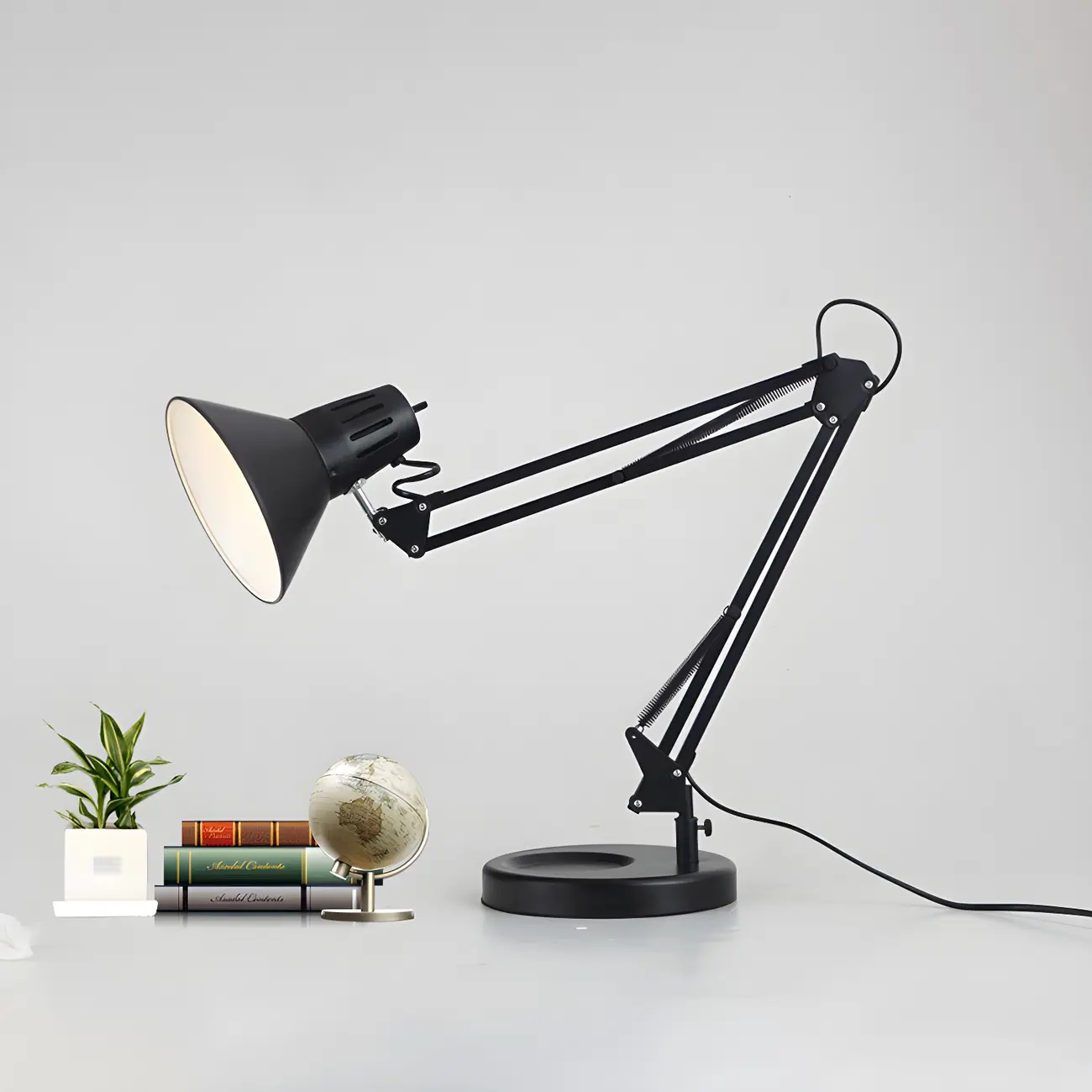 Industrial Standing Learning Desk Lamp with Adjustable Arm  Image - 1 | homeyfad