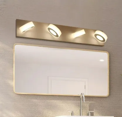 Modern 4 head Circular LED Vanity Light for Bathroom Mirror Image - 6