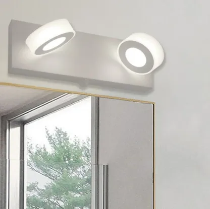 Modern 4 head Circular LED Vanity Light for Bathroom Mirror Image - 7