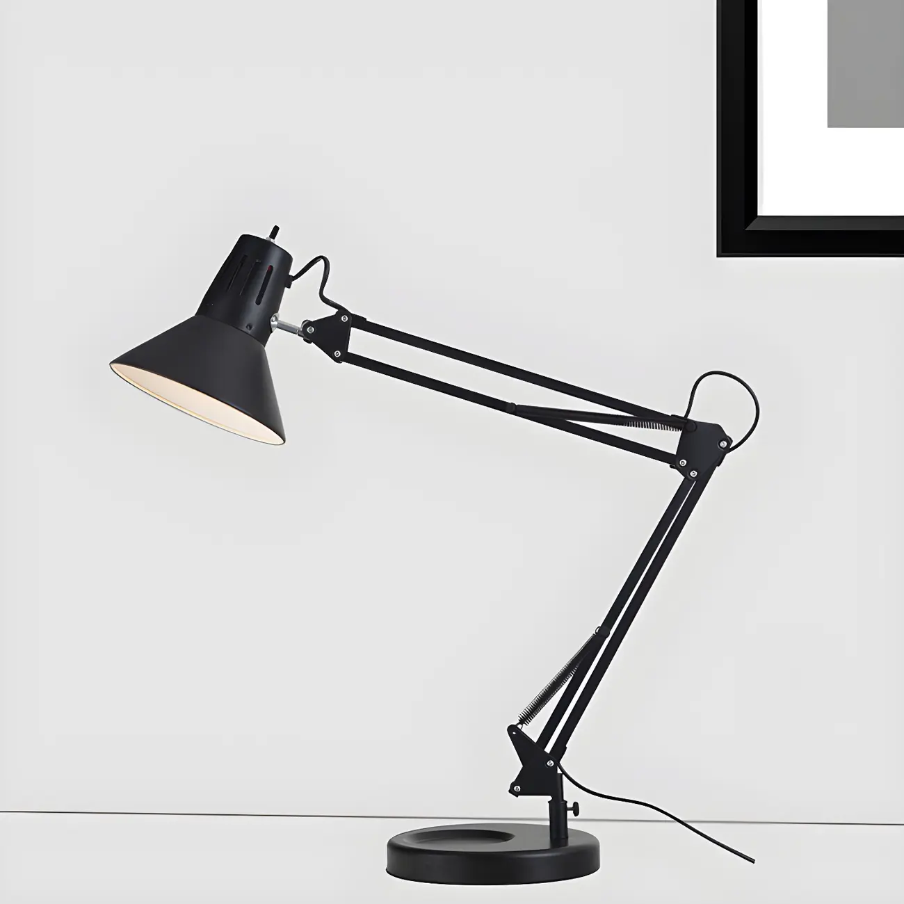 Industrial Standing Learning Desk Lamp with Adjustable Arm  Image - 3 | homeyfad