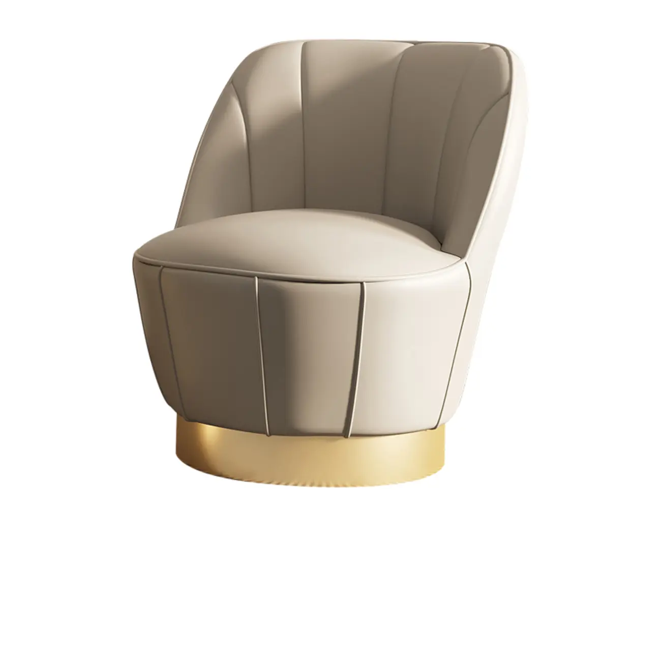 Glam Fabric Barrel Accent Chair with Curved Back for Living Room Image - 9 | homeyfad