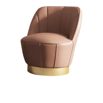 Glam Fabric Barrel Accent Chair with Curved Back for Living Room Image - 12