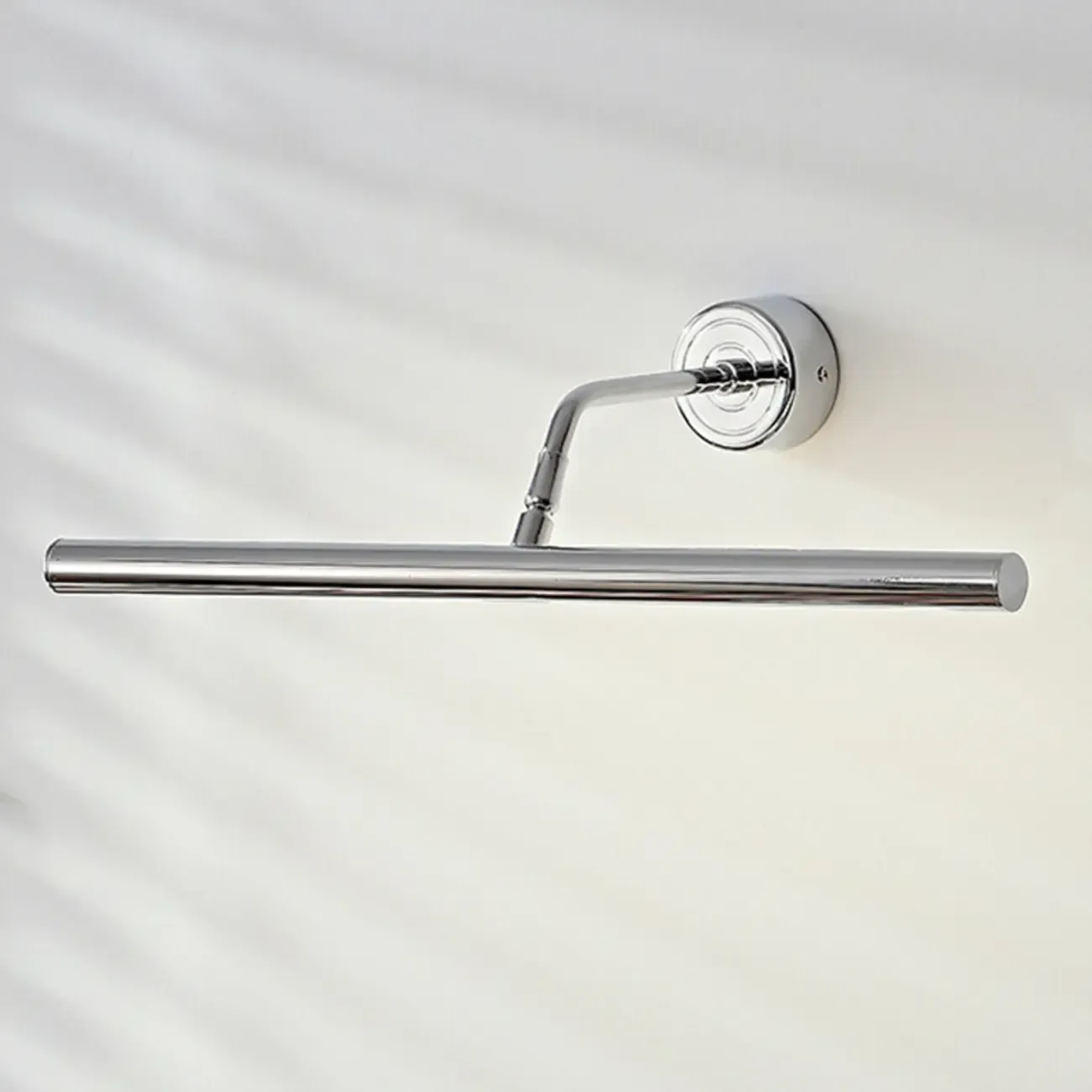 Modern Silver Metal tubular LED Wall Lamp with Angled Arms for Home Decor Image - 6