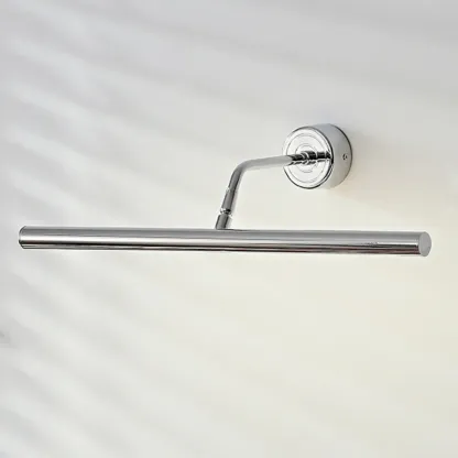 Modern Silver Metal tubular LED Wall Lamp with Angled Arms for Home Decor Image - 6