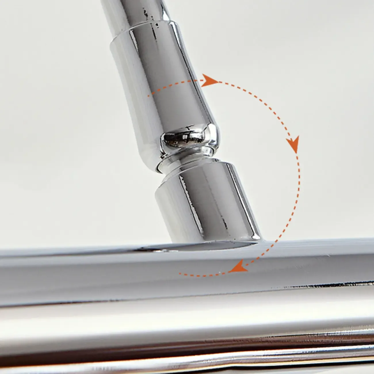 Modern Silver Metal tubular LED Wall Lamp with Angled Arms for Home Decor Image - 8