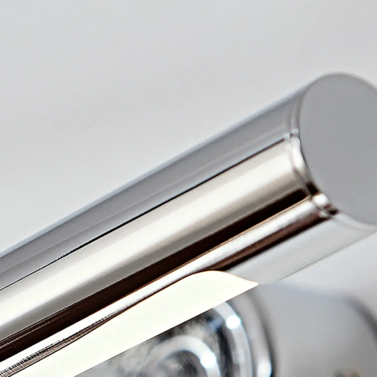 Modern Silver Metal tubular LED Wall Lamp with Angled Arms for Home Decor Image - 9