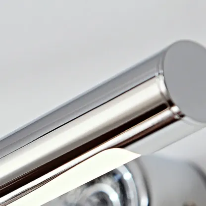 Modern Silver Metal tubular LED Wall Lamp with Angled Arms for Home Decor Image - 9