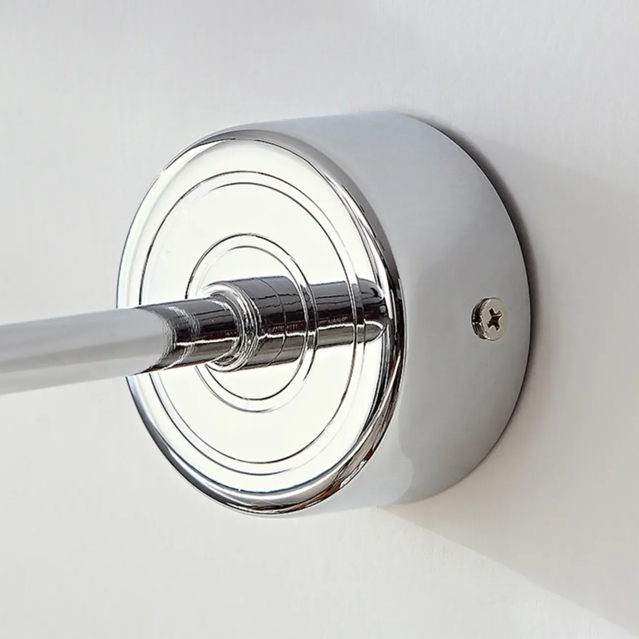 Modern Silver Metal tubular LED Wall Lamp with Angled Arms for Home Decor Image - 10