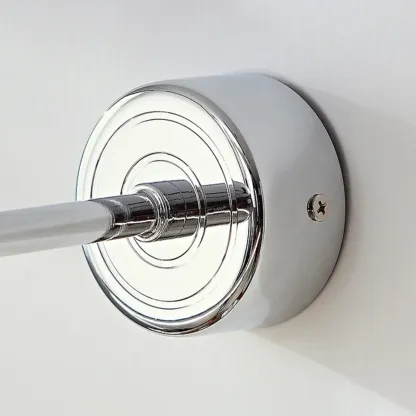 Modern Silver Metal tubular LED Wall Lamp with Angled Arms for Home Decor Image - 10