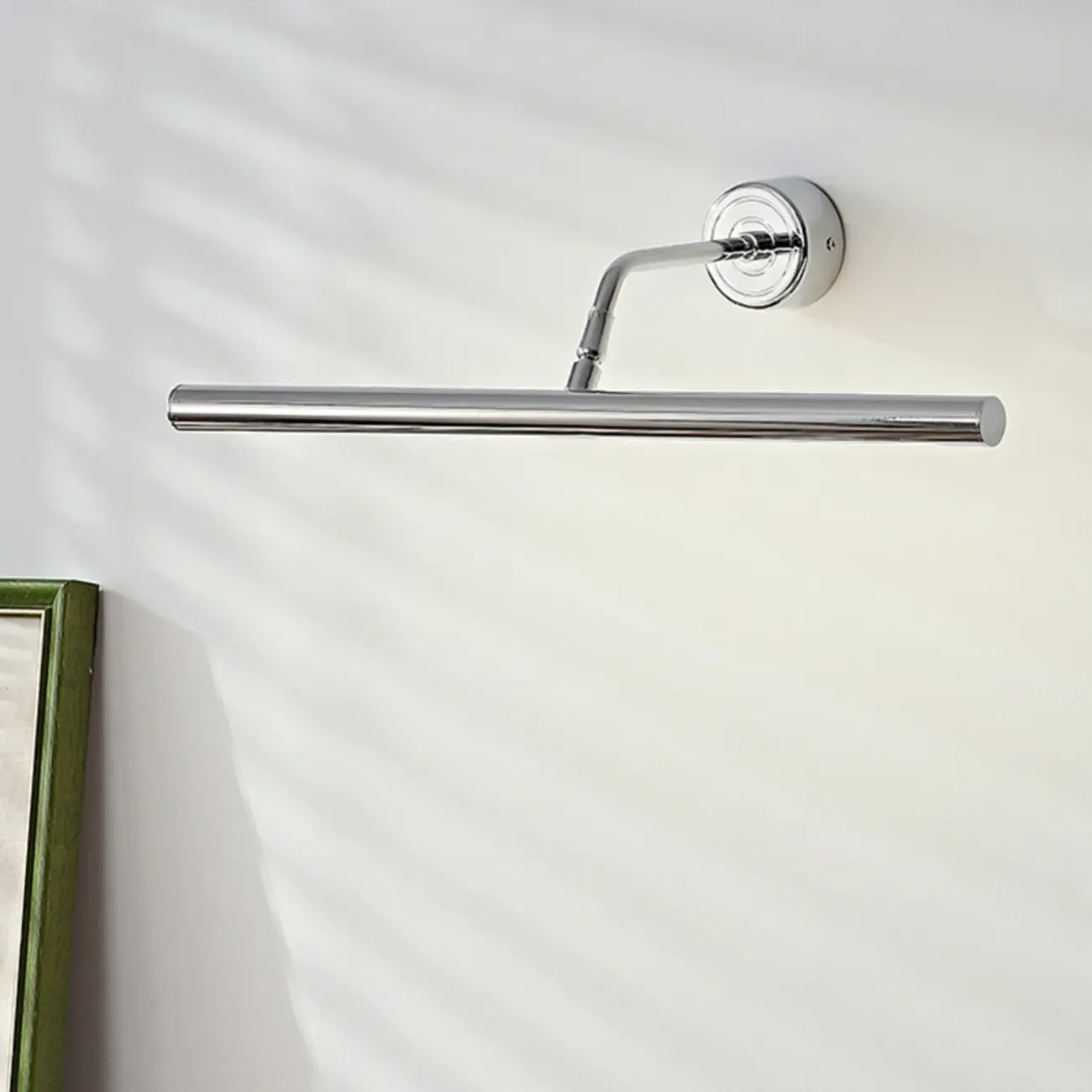 Modern Silver Metal tubular LED Wall Lamp with Angled Arms for Home Decor Image - 12