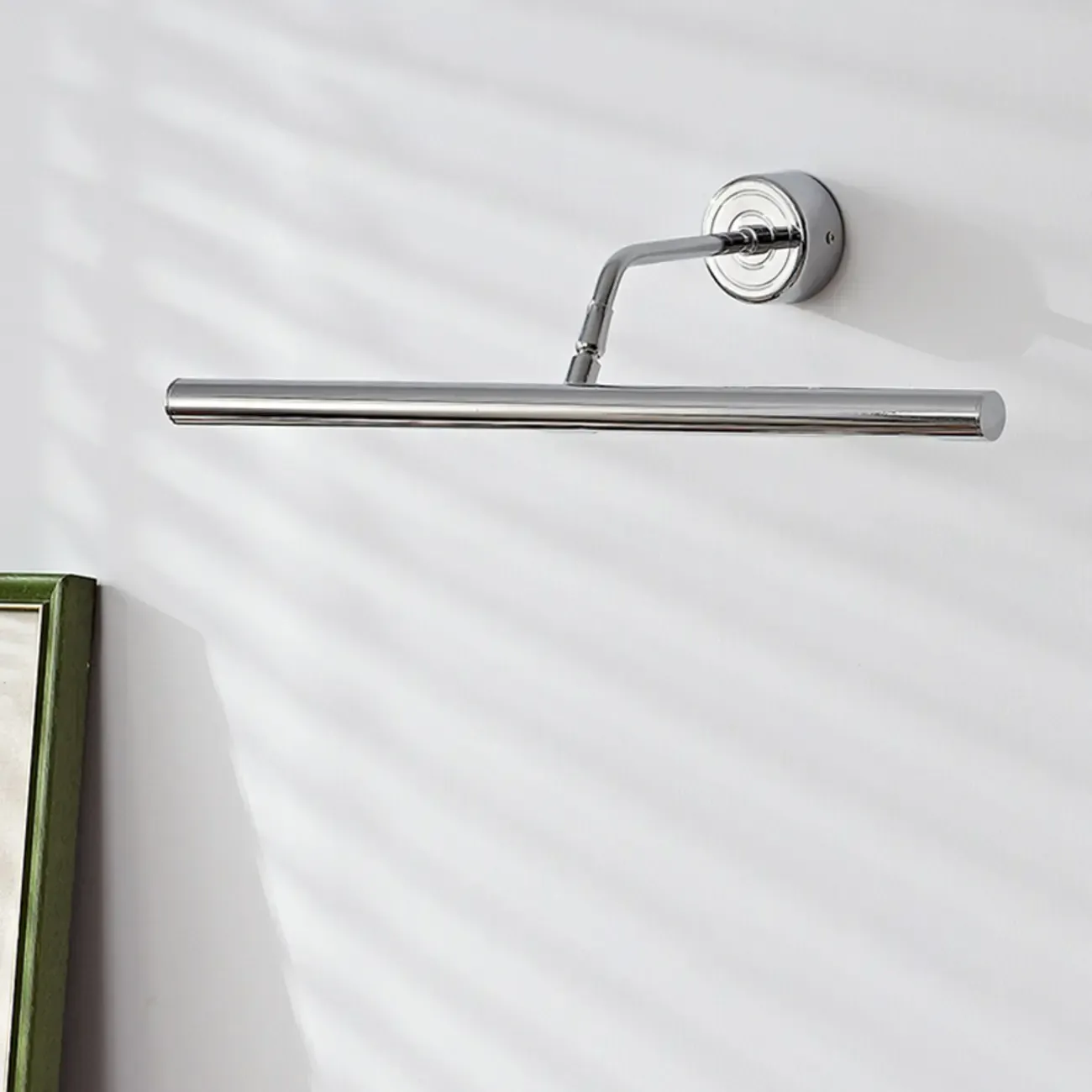 Modern Silver Metal tubular LED Wall Lamp with Angled Arms for Home Decor Image - 13