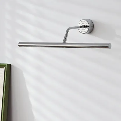 Modern Silver Metal tubular LED Wall Lamp with Angled Arms for Home Decor Image - 13