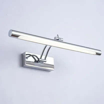 Modern Silver Dimmable LED Vanity Light with Adjustable Arm for Bathroom Image - 4