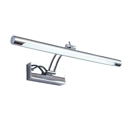 Modern Silver Dimmable LED Vanity Light with Adjustable Arm for Bathroom Image - 5