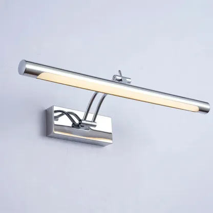 Modern Silver Dimmable LED Vanity Light with Adjustable Arm for Bathroom Image - 6