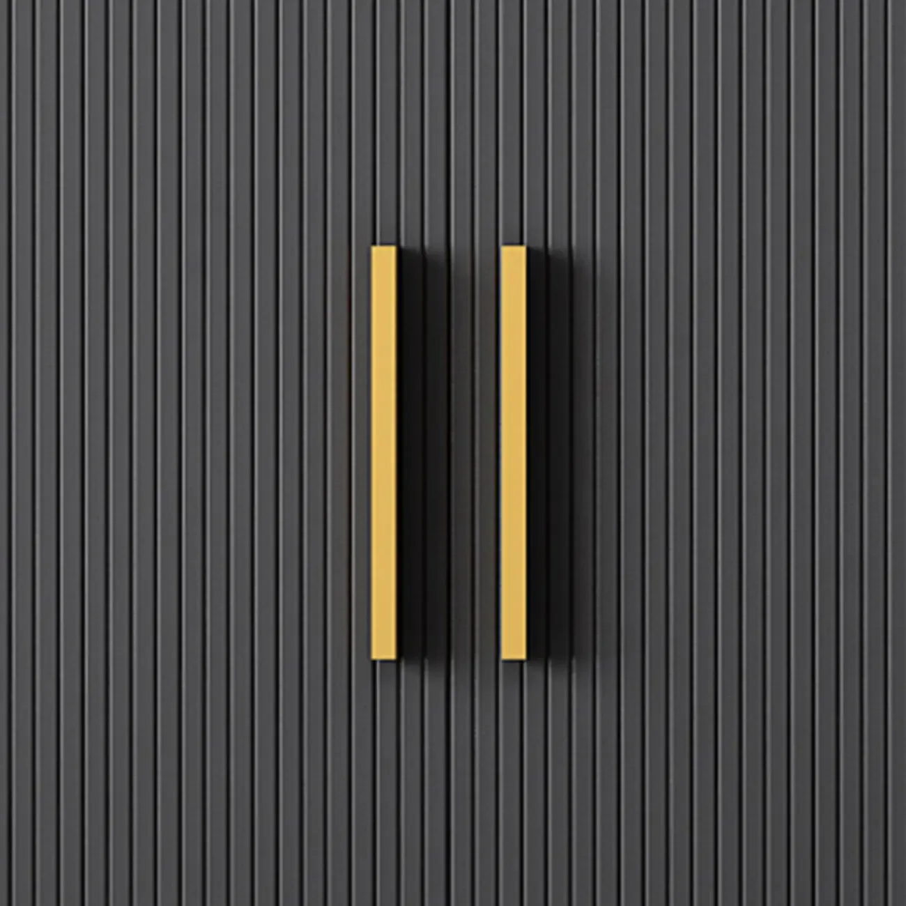 Glam Grey Wooden Sideboard with Cabinets Image - 16