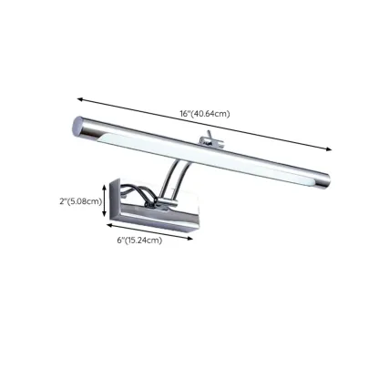 Modern Silver Dimmable LED Vanity Light with Adjustable Arm for Bathroom #size